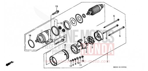 MOTEUR DE DEMARRAGE GL1500CV de 1997